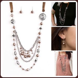 All The Trimmings - Brown Necklace.